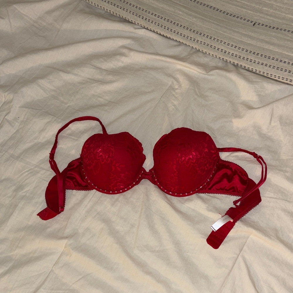 Ardene Vibrant Red Lace Bra